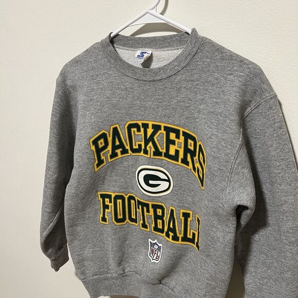 Vintage 90s Green Bay Packers Starter Sweater Youth Medium 10-12 Logo Sweatshirt - Picture 1 of 6
